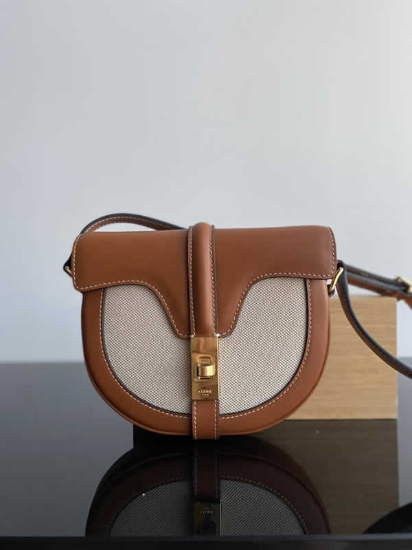Replica New Cheap Top Quality Celine Brown Ebesace Shoulder Crossbody Bag